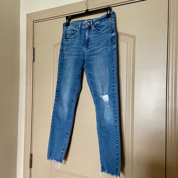 Zara Original Denim Skinny Jeans with Frayed Hem - Picture 7 of 7